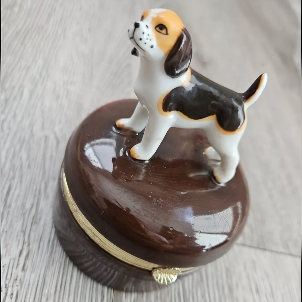 Fitz & Floyd Vintage Japan 1986 Porcelain Jewelry Trinket Box